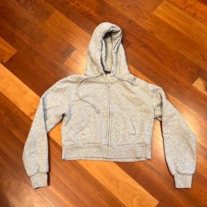 Brandy Melville crop zip up hoodie